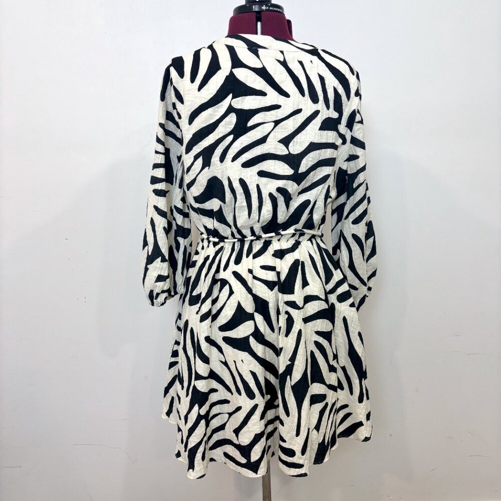 EVER NEW Alicia Printed Tie-Fastening Mini Dress sz 10 - Picture 6 of 13
